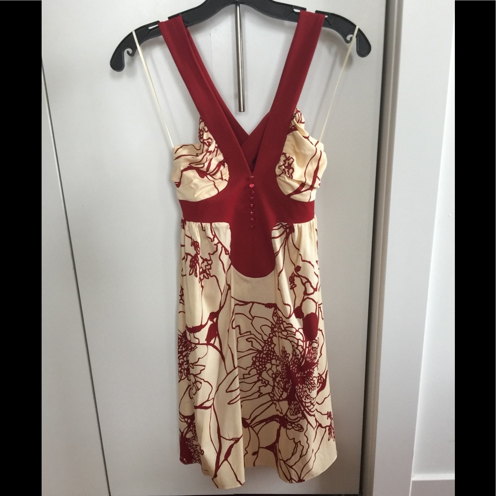NWOT Susana Monaco Silk Dress Intermix Red Size 4